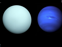Uranus in relatie cu Neptun